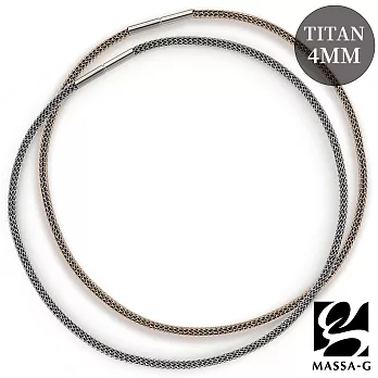 MASSA-G Titan X1 4mm超合金鍺鈦項鍊銀-45cm