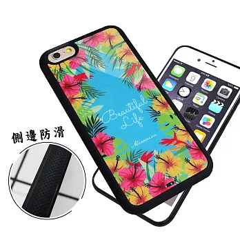 石墨黑系列 iPhone 6s/6 4.7吋 高質感側邊防滑手機殼(花漾藍)