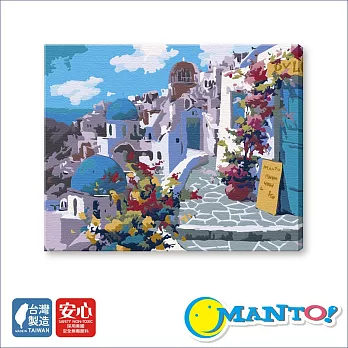 【Manto-設計師聯名款】台灣製x數字油畫-花戀愛琴海(40x50cm)