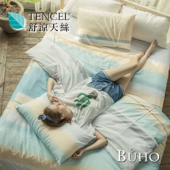 BUHO《時光若刻》舒涼TENCEL天絲單人二件式床包枕套組