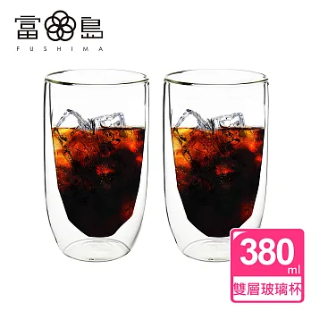 【FUSHIMA 富島】冰裂系列雙層耐熱玻璃杯380ML*2入