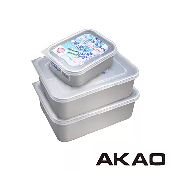 【AKAO】 急速冷凍解凍保鮮盒組合H_深(3.2L*2+0.85L*1)