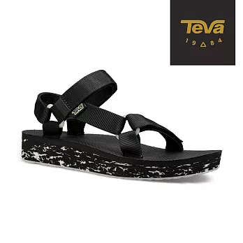 TEVA 美國 女 Original Midform 經典織帶中厚底涼鞋-US6夜光黑