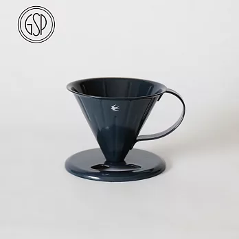 【日本GSP燕市職人】飛燕系列琺瑯咖啡濾杯2人份-海軍藍
