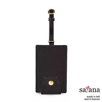 satana - Leather 城市旅人行李吊牌 -黑色