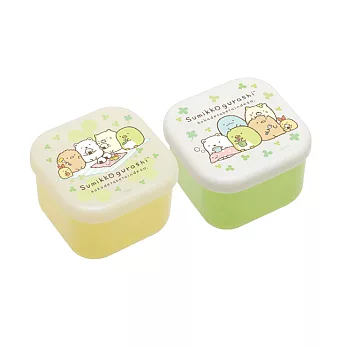 San-X 角落公仔幸運草野餐系列保鮮盒。2入組