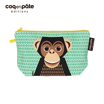 COQENPATE 法國有機棉無毒環保化妝包 / 筆袋- 畫筆兒的家 - 黑猩猩