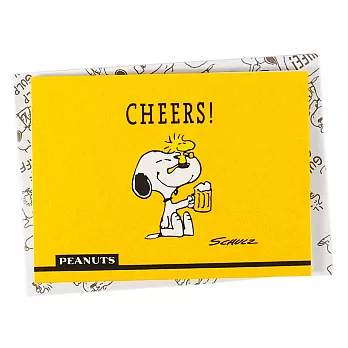 Snoopy 與糊塗塔克一起喝啤酒【Hallmark-Peanuts™史奴比-立體卡片 多用途/禮物卡】