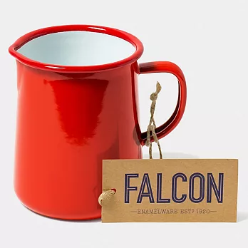 Falcon 獵鷹琺瑯 琺瑯1品脫冷水壺 586ml-紅白