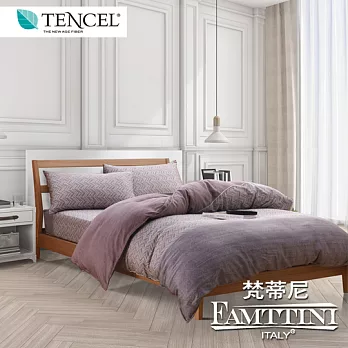 【梵蒂尼Famttini-逆流時光】雙人頂級純正天絲萊賽爾兩用被床包組