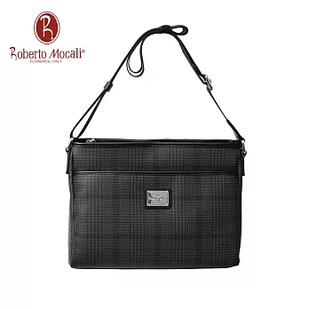 義大利《Roberto Mocali》英倫千鳥側背包_橫(小)(RM-80101)