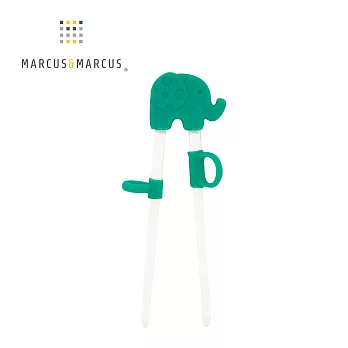 【MARCUS＆MARCUS】 動物樂園幼兒學習筷- 大象(綠)