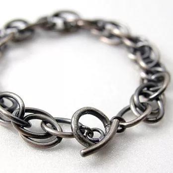 【U】Silver Spring - 純手工焊接迴旋鍊純銀手鍊(兩款可選) - 粗