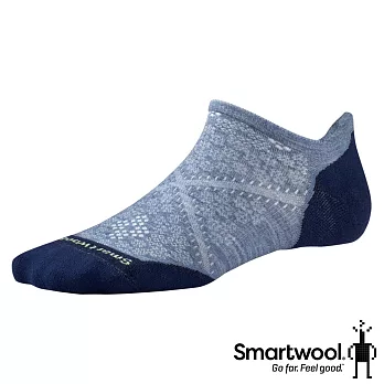 Smartwool 女 PhD輕量菁英減震型跑步踝襪鋼鐵藍 S