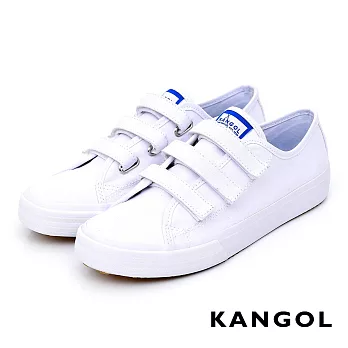 KANGOL - 休閒三帶帆布鞋-女款US7.5白色