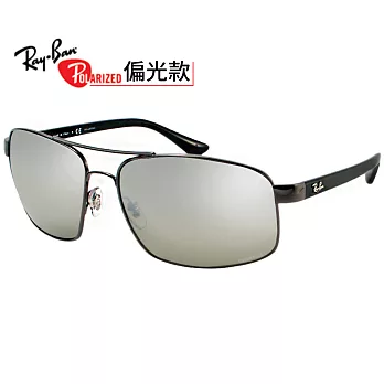 【RayBan 雷朋】3604-CH-004/5J-經典飛官款偏光太陽眼鏡(槍色框水銀灰鏡面)