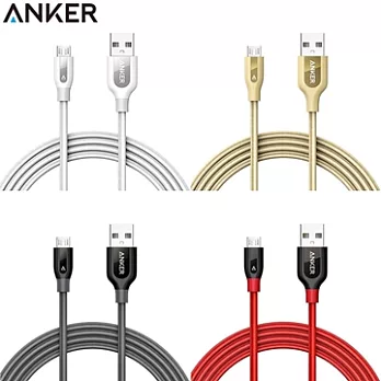 美國Anker PowerLine+ Micro USB充電線(長180公分)金色