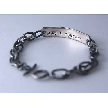 【U】Silver Spring - 免費刻字 大器迴旋鍊 純銀男手鍊