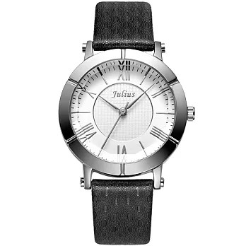 JULIUS聚利時 華麗冒險立體鏡面設計腕錶-四色/33mm黑色