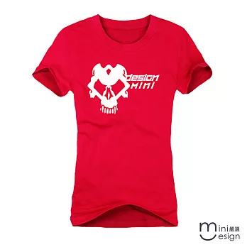[Minidesign]（女款）角骷頭標誌原創設計T三色L（紅色）