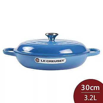 Le Creuset 新款壽喜燒琺瑯鑄鐵鍋 30cm 3.5L 馬賽藍 法國製