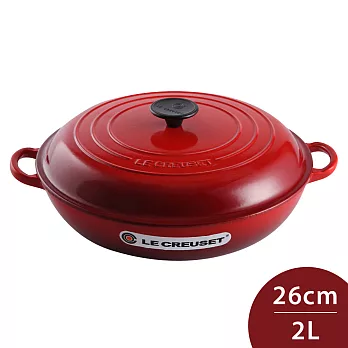 Le Creuset 新款壽喜燒琺瑯鑄鐵鍋 26cm 2L 櫻桃紅 法國製