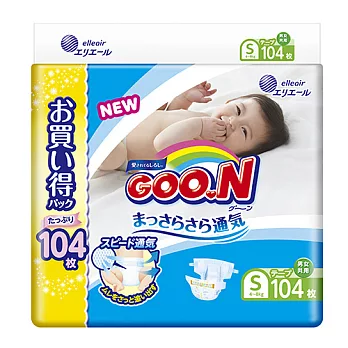 【日本大王GOO.N】日本境內版NHK阿福狗黏貼型紙尿褲S/箱S