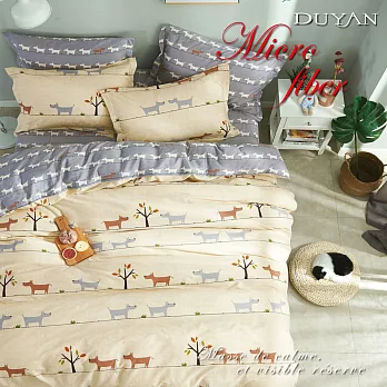 《DUYAN 竹漾》台灣製天絲絨單人床包二件組-哈囉可魯
