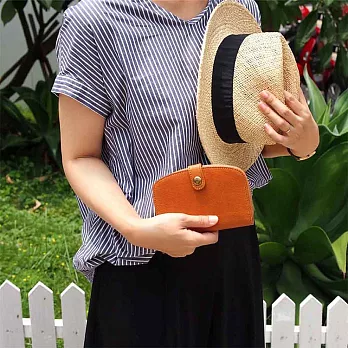 CLEDRAN｜輕熟女格調，日系多夾層收納短夾 駝色