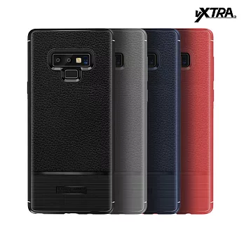 VXTRA Samsung Galaxy Note 9 防滑手感皮紋 軟性手機殼清水灰