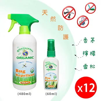 【福利品】美國原裝進口 綠威 植萃精油防蚊噴霧3入優惠組(480ml x 3)