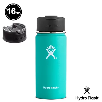 Hydro Flask 473ml 咖啡蓋寬口保溫鋼瓶薄荷綠
