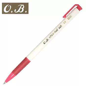 O.B.#200A自動中性筆0.5紅