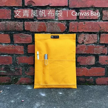 【Rolling-ave.】Canvas bag 磁吸帆布平板電腦保護袋-黃色 for 2018 ipad 9.7吋/ipad pro 10.5吋