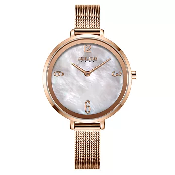 JULIUS聚利時 秘戀星際米蘭錶帶腕錶-五色/36mm玫瑰金