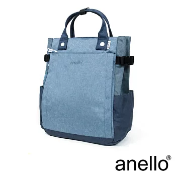 anello 實用機能性多口袋後背包 深藍丹寧