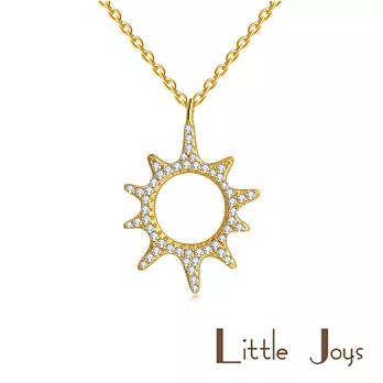 【 Little Joys 】Sun Zircon Necklace 小太陽鋯石項鍊 925銀鍍金