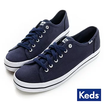 【Keds】中性基本綁帶休閒鞋US5海軍藍