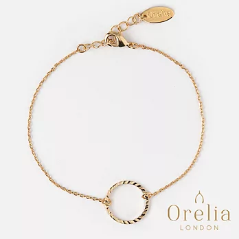 【Orelia】London 英國倫敦 GOLD PLATED OPEN CIRCLE BRACELET 層次圓圈時尚鍍金手鍊