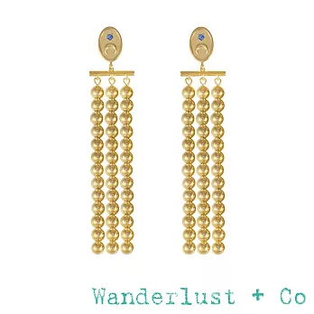 Wanderlust+Co 澳洲品牌 金色月之女神耳環 浪漫垂墜式耳環 LUNA DROP