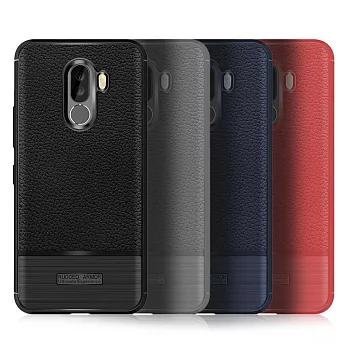 VXTRA 小米POCOPHONE F1 防滑手感皮紋 軟性手機殼清水灰