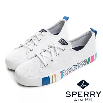 SPERRY 海洋風尚輕甜玩色休閒鞋(女)-白US9白／彩