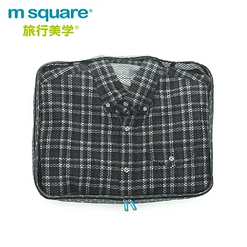 m square商旅系列Ⅱ折疊衣物袋-L灰色六角紋