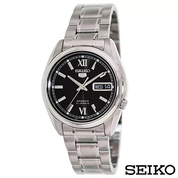 SEIKO精工  都會商務風夜光5號自動上鍊機械腕錶 SNKL55K1