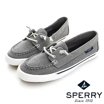 SPERRY 美式休閒帆布拼接休閒鞋(女)-深灰US7深灰