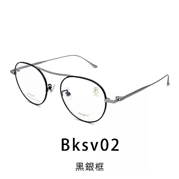 【Front 光學眼鏡】GM3811-Bksv黑銀框#簡約圓框光學眼鏡