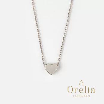 【Orelia】London 英國倫敦 THREAD THROUGH HEART NECKLACE IN SILVER 迷你簡約愛心銀色項鍊