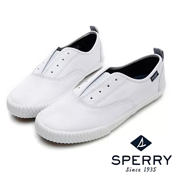 SPERRY 輕量減壓舒適牛皮休閒鞋(女)-白US6白色