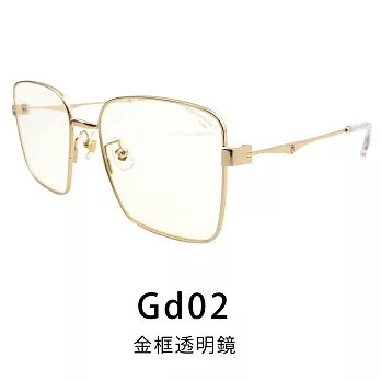 【Front 光學眼鏡】Wolves-Gd02金框透明鏡#時尚金屬大框眼鏡-可直接配戴當造型