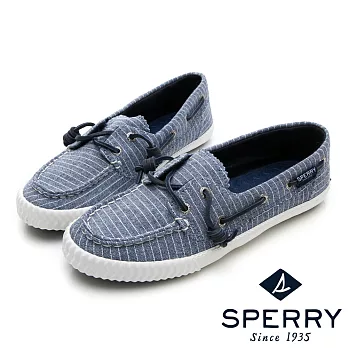 Sperry 美式個性輕量帆布鞋 女 海軍藍 條紋us7 5海軍藍 條紋 新品 痞客邦